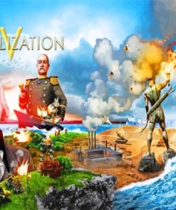 Civilization Game Poster Paint by number