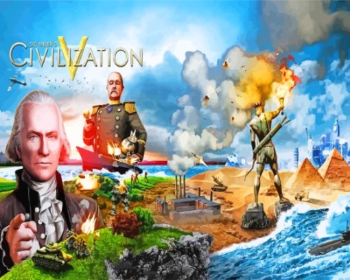 Civilization Game Poster Paint by number