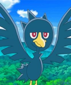 Cool Murkrow paint by number