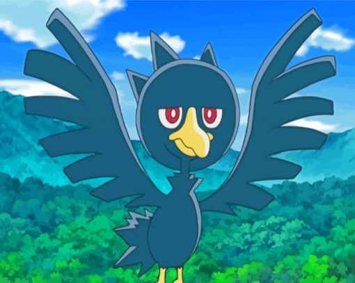 Cool Murkrow paint by number