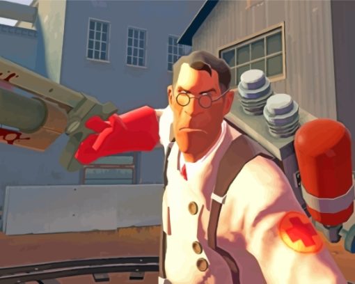 Cool Team Fortress paint by number