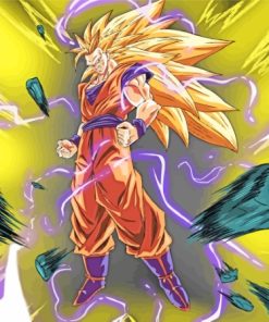 Dragon Ball Z Super Saiyan 3 Powerful paint by number