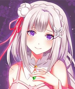 Emilia Re Zero Character paint by number