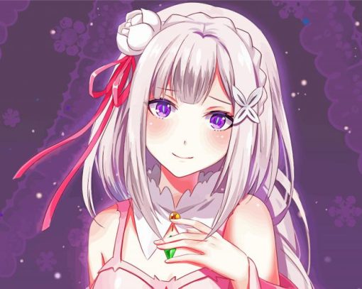 Emilia Re Zero Character paint by number