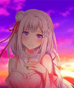 Emilia Re Zero paint by number