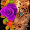 Floral Tiger paint by number