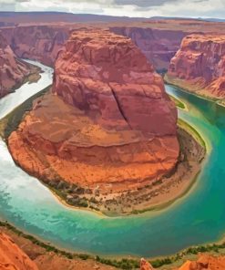 Horseshoe Bend Grand Canyon National Park paint by number