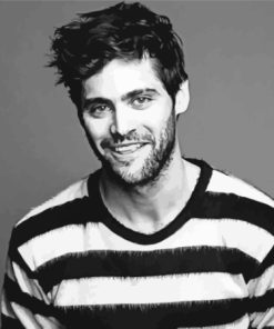 Monochrome Matthew Daddario paint by number