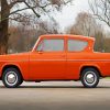 Orange Ford Anglia Car Paint by number