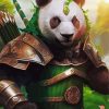 Panda Bear Warrior paint by number