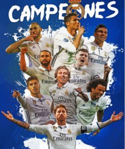 Real Madrid Players Champions League paint by number