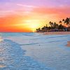 Tropical Aruba Beach At Sunset Paint by number