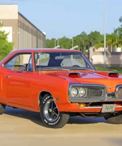 70 Super Bee In Hemi Orange paint by number