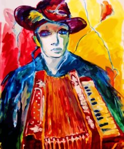 Abstract Accordion Player paint by number