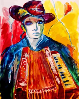 Abstract Accordion Player paint by number