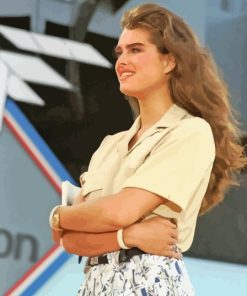 Actress Brooke Shields Paint by number