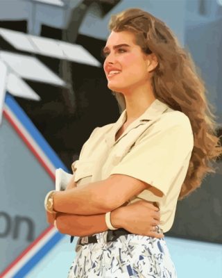 Actress Brooke Shields Paint by number