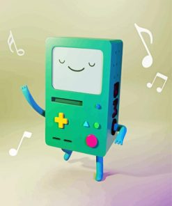 Adventure Time BMO Robot Dancing paint by number