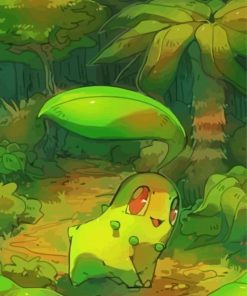 Aesthetic Chikorita paint by number