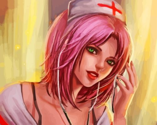 Aesthetic Nurse Girl paint by number