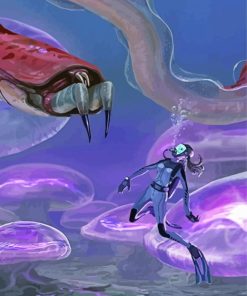 Aesthetic Subnautica paint by number