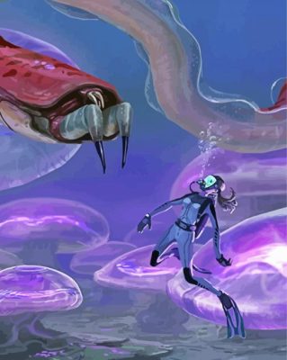 Aesthetic Subnautica paint by number