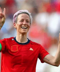 American Famale Soocer Player Megan Rapinoe Paint by number