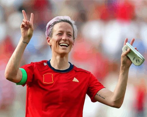 American Famale Soocer Player Megan Rapinoe Paint by number