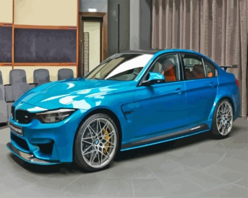 BMW Blue Metallic Car paint by number