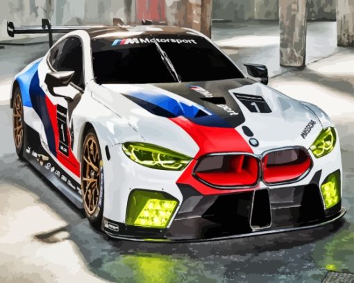 BMW Race Car paint by number