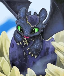 Baby Toothless Paint by number