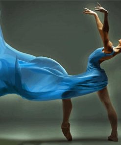 Ballerina Blue paint by number