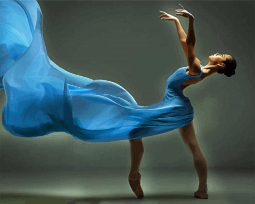 Ballerina Blue paint by number