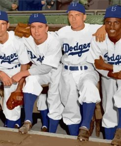 Baseball Brooklyn Dodgers paint by number