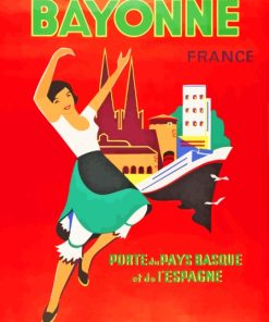 Bayonne France Poster paint by number