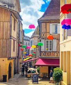 Bergerac Streets paint by number