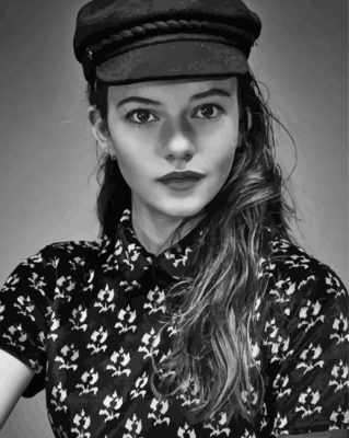 Black And White Mackenzie Foy paint by number