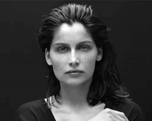 Black And White Laetitia Casta paint by number