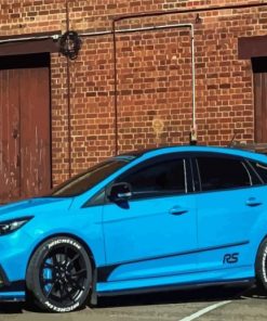 Blue Ford RS Car paint by number