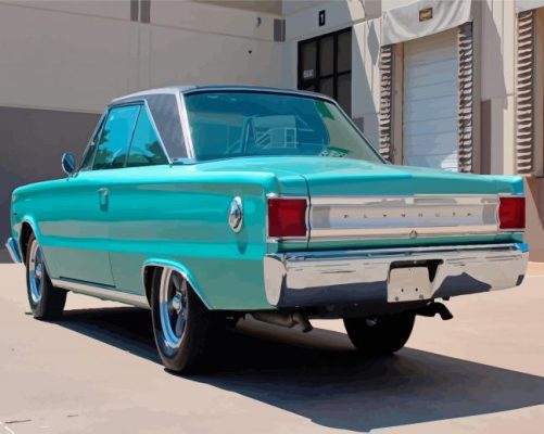 Blue Plymouth Belvedere Paint by number