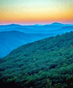 Blue Ridge Mountains paint by number