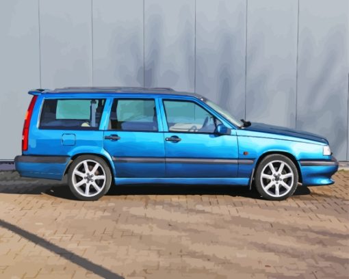 Blue Volvo 850 Car paint by number