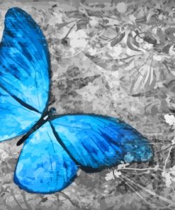 Blue Buttefly Art paint by number