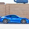 Blue Metallic Porsche Side View Paint by number