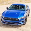 Blue Mustang Ford Car paint by number