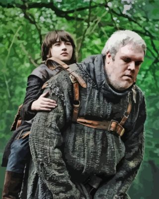 Bran Stark And Hodor paint by number