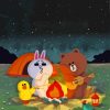 Brown And Cony Camping paint by number