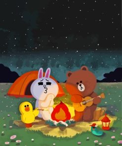 Brown And Cony Camping paint by number