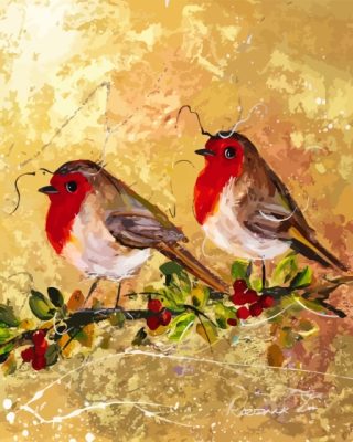 Cardinals Couple Art paint by number