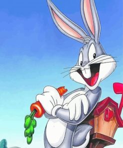 Cartoon Rabbit Bugs Bunny paint by number